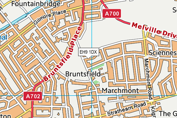 EH9 1DX map - OS VectorMap District (Ordnance Survey) EH9 1DX map - OS VectorMap District (Ordnance Survey)