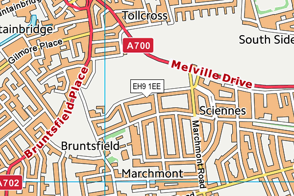 EH9 1EE map - OS VectorMap District (Ordnance Survey) EH9 1EE map - OS VectorMap District (Ordnance Survey)