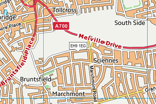 EH9 1EG map - OS VectorMap District (Ordnance Survey) EH9 1EG map - OS VectorMap District (Ordnance Survey)