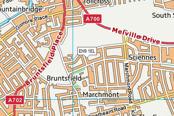 EH9 1EL map - OS VectorMap District (Ordnance Survey) EH9 1EL map - OS VectorMap District (Ordnance Survey)
