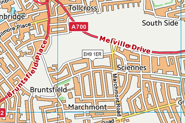 EH9 1ER map - OS VectorMap District (Ordnance Survey) EH9 1ER map - OS VectorMap District (Ordnance Survey)