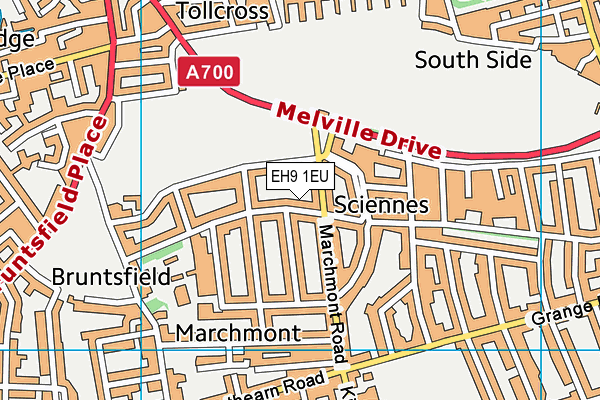 EH9 1EU map - OS VectorMap District (Ordnance Survey) EH9 1EU map - OS VectorMap District (Ordnance Survey)