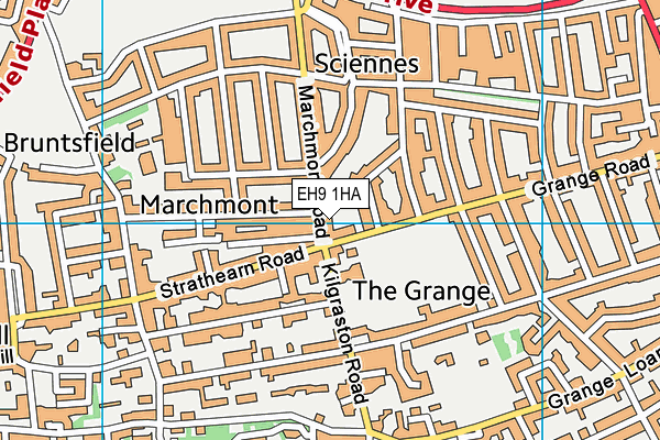 EH9 1HA map - OS VectorMap District (Ordnance Survey) EH9 1HA map - OS VectorMap District (Ordnance Survey)