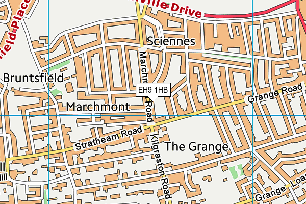 EH9 1HB map - OS VectorMap District (Ordnance Survey) EH9 1HB map - OS VectorMap District (Ordnance Survey)