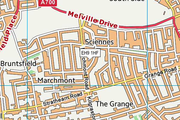 EH9 1HF map - OS VectorMap District (Ordnance Survey) EH9 1HF map - OS VectorMap District (Ordnance Survey)