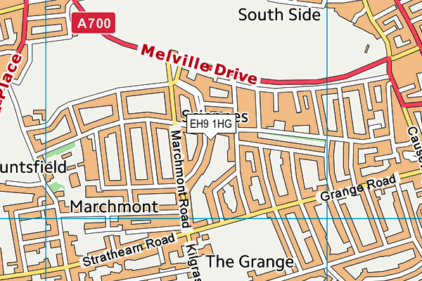 EH9 1HG map - OS VectorMap District (Ordnance Survey) EH9 1HG map - OS VectorMap District (Ordnance Survey)