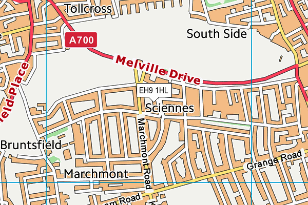 EH9 1HL map - OS VectorMap District (Ordnance Survey) EH9 1HL map - OS VectorMap District (Ordnance Survey)