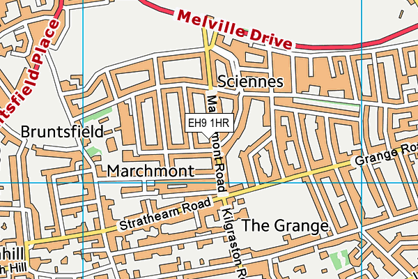 EH9 1HR map - OS VectorMap District (Ordnance Survey) EH9 1HR map - OS VectorMap District (Ordnance Survey)