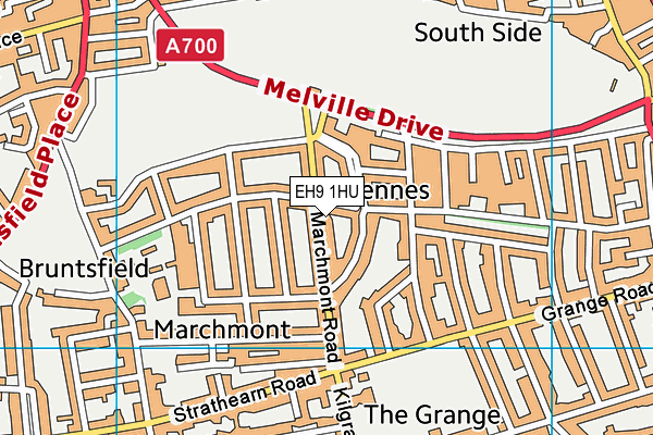 EH9 1HU map - OS VectorMap District (Ordnance Survey) EH9 1HU map - OS VectorMap District (Ordnance Survey)