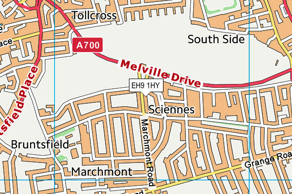 EH9 1HY map - OS VectorMap District (Ordnance Survey) EH9 1HY map - OS VectorMap District (Ordnance Survey)
