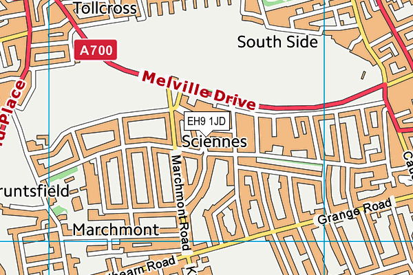 EH9 1JD map - OS VectorMap District (Ordnance Survey) EH9 1JD map - OS VectorMap District (Ordnance Survey)