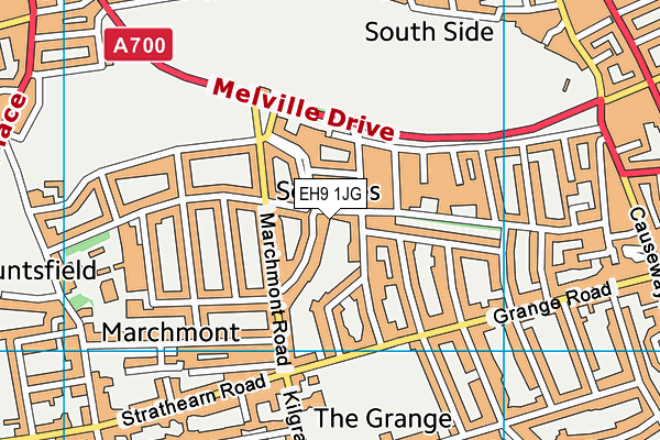EH9 1JG map - OS VectorMap District (Ordnance Survey) EH9 1JG map - OS VectorMap District (Ordnance Survey)