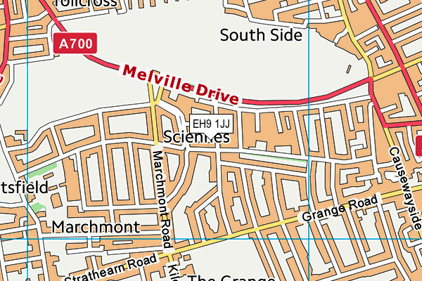 EH9 1JJ map - OS VectorMap District (Ordnance Survey) EH9 1JJ map - OS VectorMap District (Ordnance Survey)