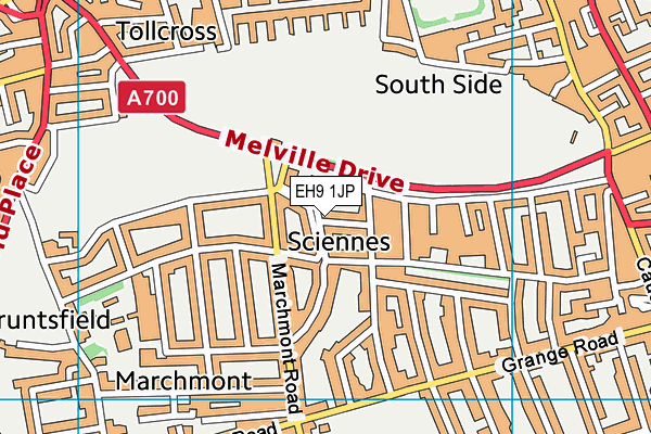 EH9 1JP map - OS VectorMap District (Ordnance Survey) EH9 1JP map - OS VectorMap District (Ordnance Survey)