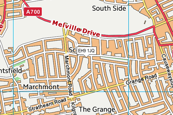 EH9 1JQ map - OS VectorMap District (Ordnance Survey)