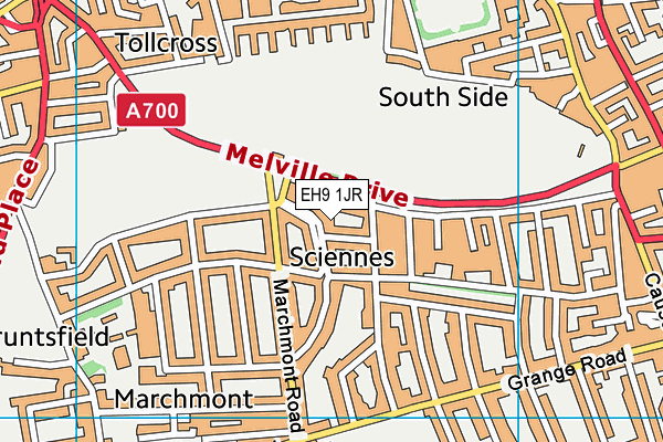 EH9 1JR map - OS VectorMap District (Ordnance Survey) EH9 1JR map - OS VectorMap District (Ordnance Survey)