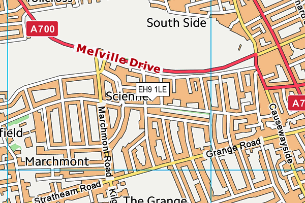 EH9 1LE map - OS VectorMap District (Ordnance Survey) EH9 1LE map - OS VectorMap District (Ordnance Survey)