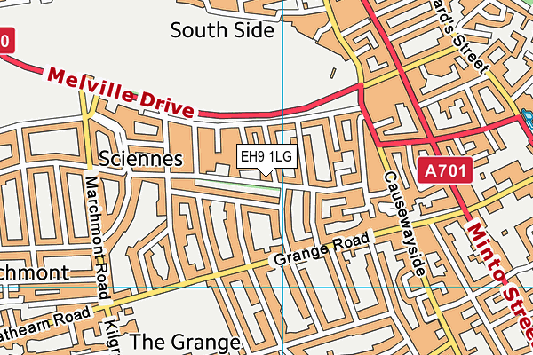 EH9 1LG map - OS VectorMap District (Ordnance Survey) EH9 1LG map - OS VectorMap District (Ordnance Survey)