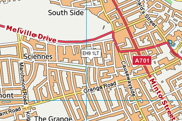 EH9 1LT map - OS VectorMap District (Ordnance Survey) EH9 1LT map - OS VectorMap District (Ordnance Survey)