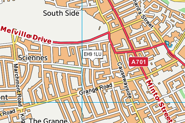 EH9 1LU map - OS VectorMap District (Ordnance Survey) EH9 1LU map - OS VectorMap District (Ordnance Survey)