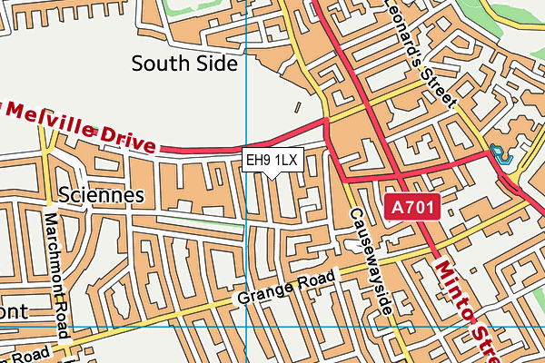 EH9 1LX map - OS VectorMap District (Ordnance Survey) EH9 1LX map - OS VectorMap District (Ordnance Survey)
