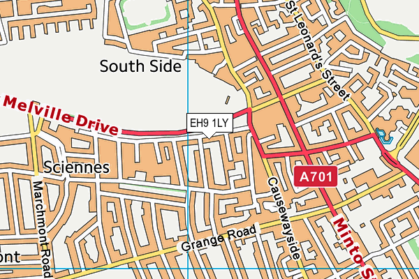 EH9 1LY map - OS VectorMap District (Ordnance Survey) EH9 1LY map - OS VectorMap District (Ordnance Survey)