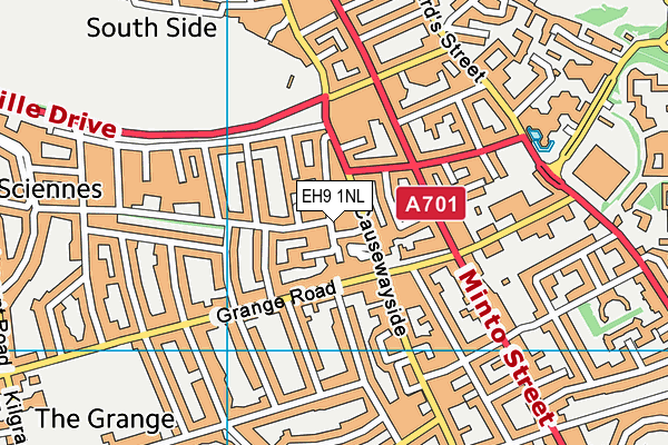 EH9 1NL map - OS VectorMap District (Ordnance Survey)