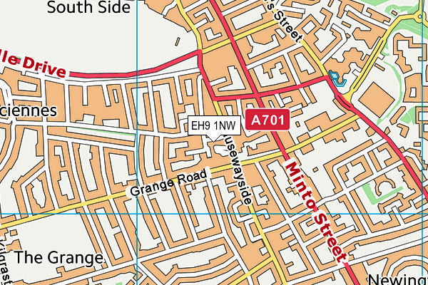 EH9 1NW map - OS VectorMap District (Ordnance Survey)
