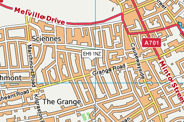 EH9 1NZ map - OS VectorMap District (Ordnance Survey) EH9 1NZ map - OS VectorMap District (Ordnance Survey)