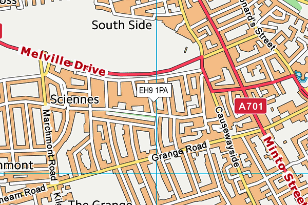 EH9 1PA map - OS VectorMap District (Ordnance Survey) EH9 1PA map - OS VectorMap District (Ordnance Survey)