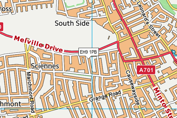 EH9 1PB map - OS VectorMap District (Ordnance Survey) EH9 1PB map - OS VectorMap District (Ordnance Survey)