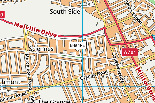 EH9 1PE map - OS VectorMap District (Ordnance Survey) EH9 1PE map - OS VectorMap District (Ordnance Survey)