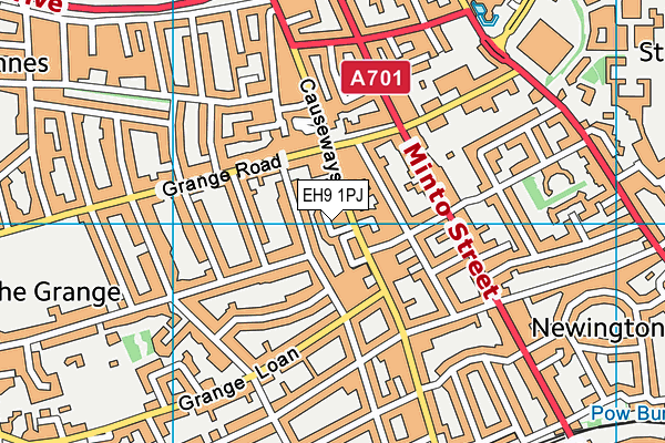 EH9 1PJ map - OS VectorMap District (Ordnance Survey)