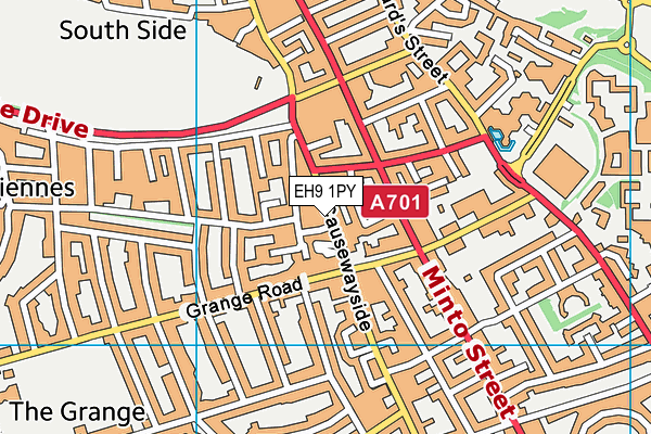 EH9 1PY map - OS VectorMap District (Ordnance Survey)