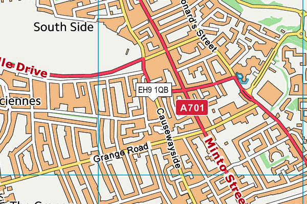 EH9 1QB map - OS VectorMap District (Ordnance Survey) EH9 1QB map - OS VectorMap District (Ordnance Survey)