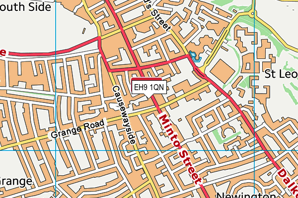 EH9 1QN map - OS VectorMap District (Ordnance Survey)