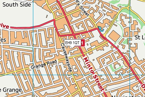 EH9 1QT map - OS VectorMap District (Ordnance Survey) EH9 1QT map - OS VectorMap District (Ordnance Survey)