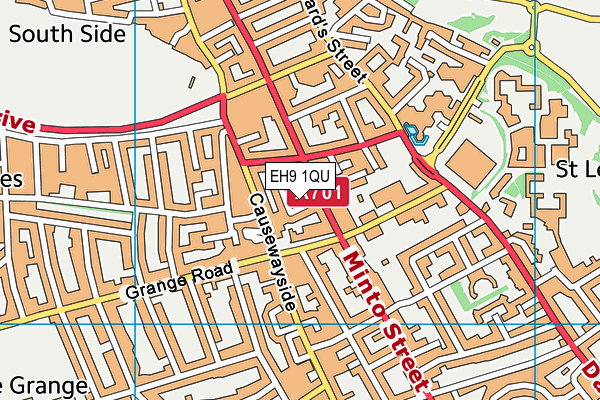 EH9 1QU map - OS VectorMap District (Ordnance Survey) EH9 1QU map - OS VectorMap District (Ordnance Survey)