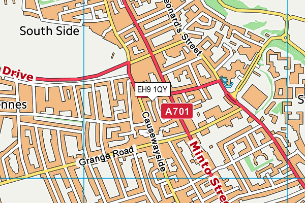 EH9 1QY map - OS VectorMap District (Ordnance Survey)