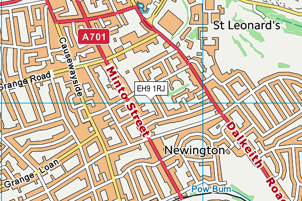 EH9 1RJ map - OS VectorMap District (Ordnance Survey) EH9 1RJ map - OS VectorMap District (Ordnance Survey)