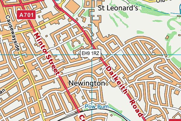EH9 1RZ map - OS VectorMap District (Ordnance Survey) EH9 1RZ map - OS VectorMap District (Ordnance Survey)