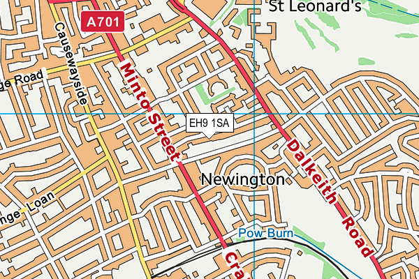 EH9 1SA map - OS VectorMap District (Ordnance Survey) EH9 1SA map - OS VectorMap District (Ordnance Survey)