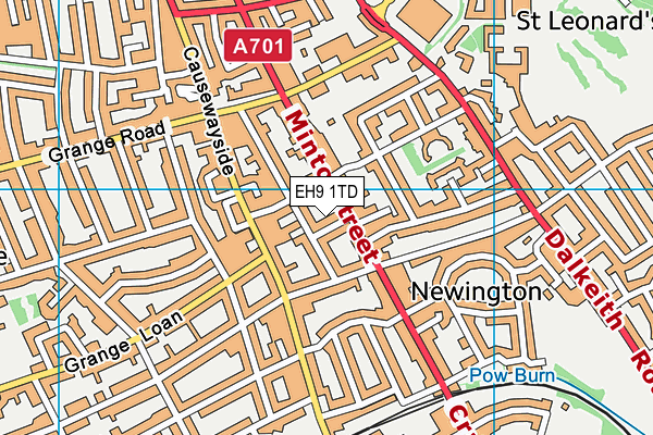 EH9 1TD map - OS VectorMap District (Ordnance Survey) EH9 1TD map - OS VectorMap District (Ordnance Survey)