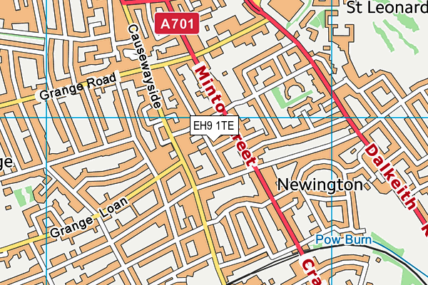 EH9 1TE map - OS VectorMap District (Ordnance Survey) EH9 1TE map - OS VectorMap District (Ordnance Survey)