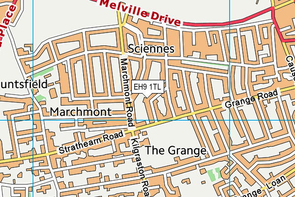 EH9 1TL map - OS VectorMap District (Ordnance Survey) EH9 1TL map - OS VectorMap District (Ordnance Survey)