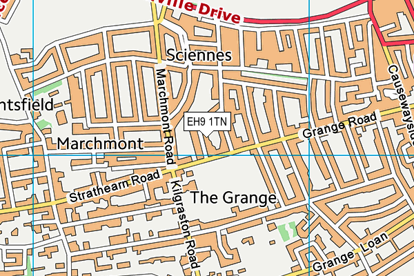 EH9 1TN map - OS VectorMap District (Ordnance Survey) EH9 1TN map - OS VectorMap District (Ordnance Survey)