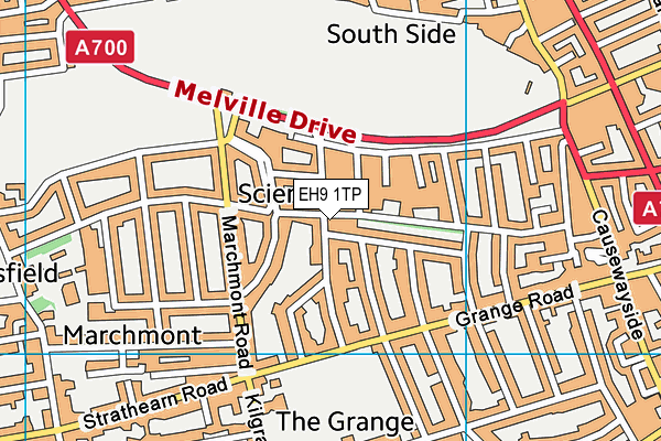 EH9 1TP map - OS VectorMap District (Ordnance Survey) EH9 1TP map - OS VectorMap District (Ordnance Survey)