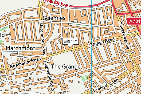 EH9 1TY map - OS VectorMap District (Ordnance Survey) EH9 1TY map - OS VectorMap District (Ordnance Survey)