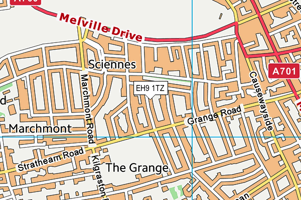 EH9 1TZ map - OS VectorMap District (Ordnance Survey) EH9 1TZ map - OS VectorMap District (Ordnance Survey)
