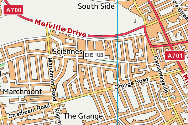 EH9 1UB map - OS VectorMap District (Ordnance Survey) EH9 1UB map - OS VectorMap District (Ordnance Survey)